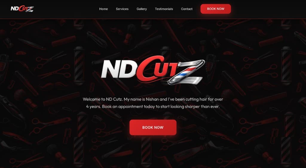 ND Cutz — homepage preview