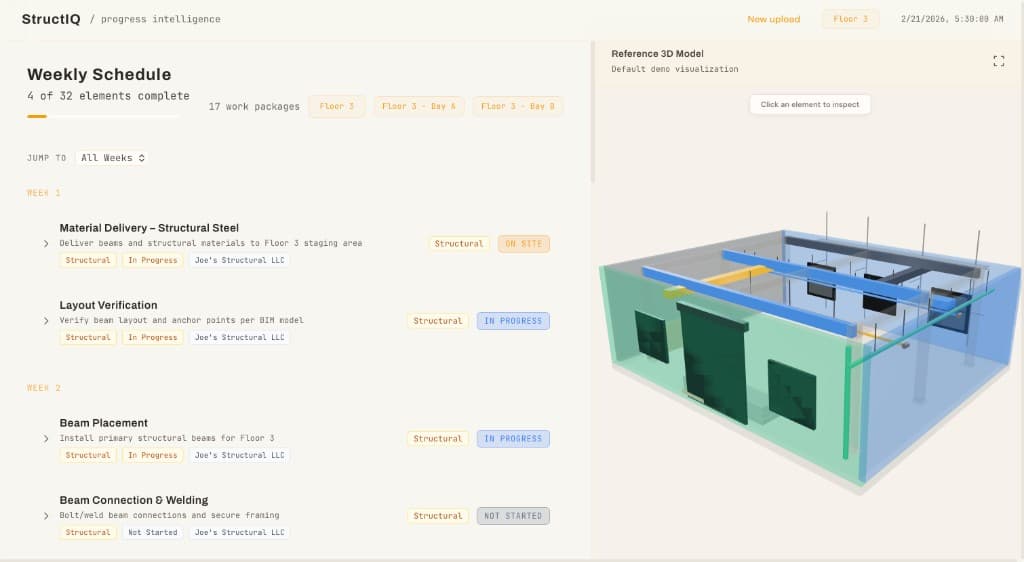 StructIQ — homepage preview